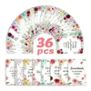 Compra Direta Transfronteiriça de 36 Cartões de Escrituras Espanholas com Bênçãos Florais em Aquarela, Cartões Decorativos para Diário e Enfeites de Mesa