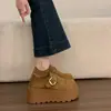 Zapatos de vestir de pino Birkenstock mocasines slip-on para mujer nuevos casual otoño terciopelo suela gruesa totalmente cerrados zapatos 2026 retro
