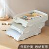 Almacenamiento de Archivos Estante de Almacenamiento de Plástico Caja de Archivos de Oficina Almacenador de Carpetas de Escritorio Multicapa Estante para Datos de Archivos