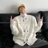 2026 Cardigan de Punto Trenzado Estilo Retro Americano Holgado Casual Versátil Chaleco Suéter para Hombre
