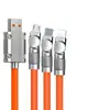 Cable de Datos Giratorio Geeky de Uno a Tres para Teléfono Adecuado para Apple, Huawei y Android Cable de Carga Tres en Uno Súper Rápido