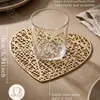 Posavasos Pequeños de Corazón Creativo Decoración para el Hogar Manteles Individuales Aislados de PVC Estampados en Caliente Posavasos para Café Antideslizantes al por Mayor
