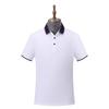 6607 # 40 195g de manga curta lapela POLO camisa de negócios diário viajante lazer jaqueta esportiva cor sólida Coringa