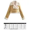 Exportación Transfronteriza Ropa de Mujer al por Mayor Nueva Moda 2024 Estilo Europeo y Americano Otoño e Invierno Chaqueta con Solapa Integrada de Piel