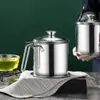 Pote Filtrador de Óleo de Aço Inoxidável, Copo Filtrador de Óleo, Copo Separador de Óleo, Pote Copo Filtrador de Óleo Estilo Sudeste Asiático, Tanque de Armazenamento de Óleo, Pote de Óleo de Cozinha