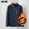 Ropa de Abrigo para Hombre Otoño Invierno Chaqueta Ropa Top Sudadera con Cremallera de Forro Polar Cuello Alto Chaqueta de Forro Polar Estilo Engrosado con Forro de Forro Polar
