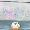 Decoração de bolo de aniversário rica e bonita e linda e fina Enfeites de inserir Rede Vermelha 10 peças
