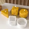Molde de Silicona para Velas de Aromaterapia, Jabón, Postre, Joyería, Adornos, Cuadrado, Redondo, Triángulo de Queso para Ropa, Estéreo DIY