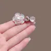 Pasador de Perlas para Mujer, Pinza Lateral Floral para el Cabello, Pasador para Flequillo, Nuevo Accesorio de Lujo Dulce para el Forehead