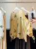 Camisa de Sol de Algodón y Lino Bordada Estilo Old Money de Verano 2026 para Mujer, Corte Holgado, Adelgazante, Casual, Top Delgado de Manga Larga