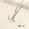 Luo Chen Moda Japonesa y Coreana Estilo Fresco Cola de Sirena Delfín Pez Colgante de Collar Diseño Nicho Cadena para Clavícula de Lujo Ligero