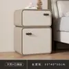 Mesita de noche color crema para dormitorios pequeños, modelo nuevo simple y moderno, completamente ensamblada, ultraestrecha, adecuada para habitaciones infantiles, lujo ligero
