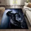 Tapete Grande Animal da Amazon Pintura a Óleo Desenho Animado Veludo de Cristal Grande Área Tapete de Quarto Vento Fácil de Cuidar Antiderrapante