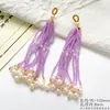 Cadena de cuentas con borlas de estilo nacional, hecha a mano, brocado Song, colgante multicolor, DIY, pin para solapa, adorno colgante, accesorio para bolso