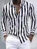 Amazon transfronterizo AliExpress nueva camisa de rayas de manga larga para hombre, camisa de alta gama sin planchado, venta al por mayor