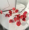 Flor artificial de folha de maçã eucalipto folha de dinheiro casamento floral arranjo de flores decoração decoração de casamento fábrica atacado
