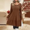 Roupas Femininas Mais Vendidas no Exterior: Vestido Elegante para o Trabalho, Moda Outono e Inverno, Versátil, Rejuvenescedor, Vestido Midi Estiloso