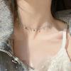 Collar con colgante de circonita estrella que combina con todo, estilo coreano, de personalidad dulce y moderna, para mujer, de lujo, ligero, de nicho, de alta calidad, con cadena de clavícula.