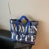 Bolsa Feminina de Grande Capacidade 2025 Inverno Novo Estilo Moda de Alto Valor Bolsa Tote Xadrez Moda Casual Bolsa de Mão
