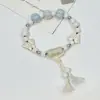 Pulsera de Cerámica Jingdezhen Nueva Pulsera de Cerámica China Joyería Estudiante Estilo Tíbet Cuerda Trenzada a Mano Puesto Regalo para Estudiante