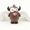 Llavero Colgante de Animal Lindo de Plástico Blando de Ojos Grandes Mono Elefante Animal Pequeño Accesorios para Bolsos Adornos Venta al por Mayor