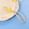 Pin Frijol Tejido a Mano Corto Lanyard para Llaves Llavero de Muñeca Simple Colgante de Bolsa de Color Material Accesorios