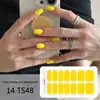 Adesivos para Manicure em Gel Sem Luz de 14 Dedos Popular na Temu Transfronteiriça Adesivos de Unha à Prova d'Água de Longa Duração