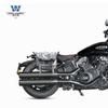 Coche musculoso Wolf adecuado para la versión de un solo asiento de Indian Scout, bolsa lateral, caja lateral retro, modificación, bolsa para casco, liberación rápida