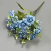 Ramo Pequeño Simuladode Flor de Loto de Nieve, Ramo Simuladode Rosas, Flores de Seda, Flores Artificiales, Decoración para Bodas en Casa, Adornos de Decoración para Sala de Estar