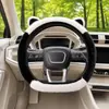 Funda de volante de felpa para coche transfronteriza, piel sintética de visón, simple y cálida para otoño e invierno, proporciona calor a las manos y es suave al tacto