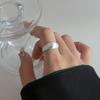 Anillo de superficie ancha esmerilado de plata esterlina S925 Nalan estilo Hong Kong temperamento de alta calidad anillo cepillado push-pull R00701