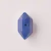 Pendente de cristal de pedra natural em prisma de ponta dupla 16mm com furo passante proteína semiacabado DIY acessório de pingente versátil