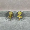 Pegatina de Teléfono de Oro Puro 999 Oro 2mg Princesa Por Favor Hazte Rico Rápido Lámina de Oro Atrae Dinero Pequeño Regalo Promocional Venta al por Mayor desde el Fabricante