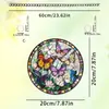 Quatro Estações da Vitalidade da Primavera, Decorações Penduradas de Flores e Pássaros, Película Colorida Acrílica 2D, Decorações Coloridas Deslumbrantes para Janelas, Decorações de Varanda, Adereços
