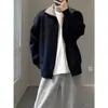 Nuevo Cárdigan de Punto para Hombre Otoño/Invierno 2026, Sencillo y Sofisticado, Estilo Coreano Casual con Cuello Alto y Cremallera