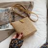 Bolso Tejido de Paja Han Feng ins Bolso Tejido Casual de Moda Bolso de Cubo Tejido 2021 Nuevo Bolso de Verano para Vacaciones para Mujer Bolso de Hombro Cruzado
