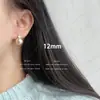 Pendientes Clásicos de Perlas Color Dorado Champagne de la Princesa Diana Estilo Francés Retro Femenino Bombilla Estilo Socialité Pendientes de Bola