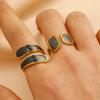 Anillo de acero inoxidable con forma de gota de aceite rojo para mujer, estilo europeo y estadounidense, con explosiones, que no se decolora, de lujo, de alta calidad, chapado en oro, venta al por mayor