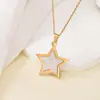 Collar Tohm Simple de Acero Inoxidable con Colgante de Estrella para Mujer Moda Lujo Accesible Cadena para Clavícula de Alta Gama