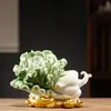 Queimador de Incenso Cascata Zen Chinês Criativo Baicai Laifu Decoração Queimador de Incenso Escritório Sândalo Agarwood Presente de Inauguração