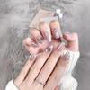 Arte de Uñas Puro Hecho a Mano Fototerapia Uñas Postizas Estilo Hepburn Cortas de Alta Calidad Piezas de Uñas Removibles Ojo de Gato Puro