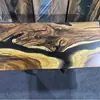 Mesa Río de Resina Epoxi Nórdica Nueva Mesa de Té Escritorio de Oficina Mesa de Té de Madera Maciza Mesa de Tablero Grande de Tronco Macizo Venta al por Mayor