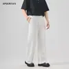 Ropa para Hombre Apo Jeans Blancos Transfronterizos para Hombre, Temporada de Primavera, Elegantes de Pierna Recta Sueltos Versátiles de Gama Alta Cleanfit Pantalones Largos.