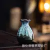 Vaso Cerâmico Esmaltado em Forno Estilo Antigo para Hidroponia, Estilo Chinês Clássico, Mini Vaso Retrô para Flores Secas, Pequeno Recipiente para Flores, Ornamento de Mesa de Chá