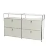 Módulo USM Aparador Gabinete Gabinete de TV Sala de Estar Hogareña Gabinete Cubo Gabinete Medio Antiguo Acero Inoxidable Fábrica ins Gabinete Moderno