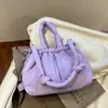 Bolsa de Algodón Suave con Plumón para Mujer 2025 Otoño e Invierno Nueva Bolsa Grande de Nailon de un Solo Hombro Cruzada Bolso Tote