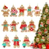 Colgante de Hombre de Jengibre Transfronterizo Decoraciones para Árbol de Navidad Casa de Navidad Carillón de Viento de Copo de Nieve Diseño de Escena Festiva PVC
