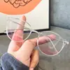Gafas Ultra Ligeras Color Rubor para Mujer, Esenciales para un Look sin Maquillaje, Se Pueden Adaptar con Lentes Graduados, Montura Redonda, Hacen que los Rostros Grandes Parezcan Más Delgados