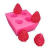 Cuatro pétalos naranjas uva manzana fresa fruta DIY pastel de chocolate molde de silicona decoración modelado horneado