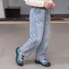 You Hua 2026 Otoño Nuevo Estilo Niñas Versión Coreana Brillantes Elegantes Pantalones de Pierna Ancha Jeans para Niños 68768